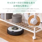 ミラー&収納付きハンガーラック (PUF BK) 13枚目画像