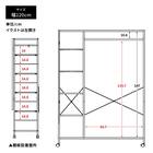 ミラー&収納付きハンガーラック (PUF BK) 18枚目画像