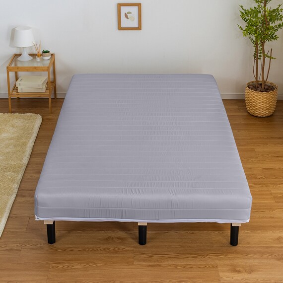 セミダブル 脚付きボンネルコイルマットレス (IBZ GY) 2枚目画像