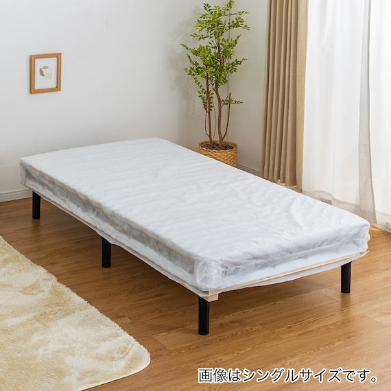 セミダブル 脚付きボンネルコイルマットレス (IBZ GY) 4枚目画像