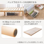 セミシングルショート 脚付きヘッドレスすのこベッド (SRN2 NA) 3枚目画像