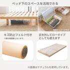 セミシングル幅80cm 脚付きすのこベッドとマットレスセット (SRN2 ホワイト / RRS ポケットコイル) 3枚目画像