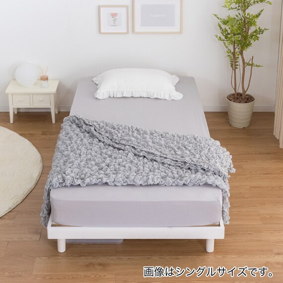 セミシングル幅80cm 脚付きすのこベッドとマットレスセット (SRN2 ホワイト / RRS ポケットコイル) 5枚目画像