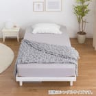 セミシングル幅80cm 脚付きすのこベッドとマットレスセット (SRN2 ホワイト / RRS ポケットコイル) 5枚目画像