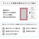 セミシングル幅80cm 脚付きすのこベッドとマットレスセット (SRN2 ホワイト / RRS ポケットコイル) 21枚目画像