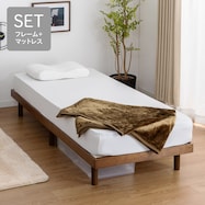 脚付きすのこベッドとマットレスセット (SRN2/ NPR ボンネルコイル)