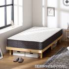 セミシングル マットレス付き脚付きすのこベッド (SRN2 ナチュラル / SLT01) 1枚目画像