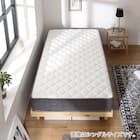 セミシングル マットレス付き脚付きすのこベッド (SRN2 ナチュラル / SLT01) 3枚目画像