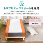 セミシングル マットレス付き脚付きすのこベッド (SRN2 ナチュラル / SLT01) 18枚目画像