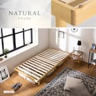 セミシングル幅90cm 脚付きすのこベッド (SRN2 NA) 4枚目画像