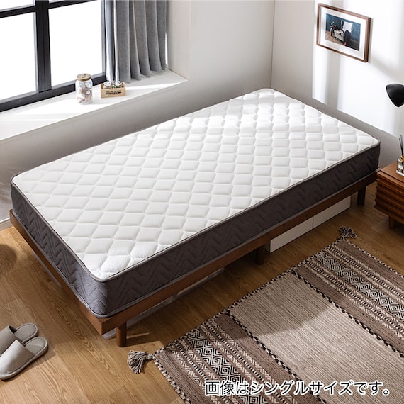 セミシングル幅90cm マットレス付き脚付きすのこベッド (SRN2 ブラウン / SLT01) 3枚目画像
