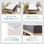 シングル マットレス付き脚付きすのこベッド (SRN2 ホワイト / SLT01) 16枚目画像