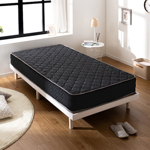 シングル マットレス付き脚付きすのこベッド (SRN2 ホワイト / NRRS) 2枚目画像