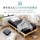 シングル マットレス付き脚付きすのこベッド (SRN2 ホワイト / NRRS) 19枚目画像