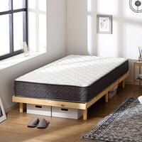 シングル マットレス付き脚付きすのこベッド (SRN2 ナチュラル / SLT01)