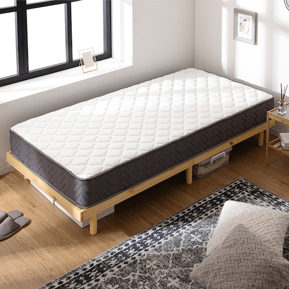 シングル マットレス付き脚付きすのこベッド (SRN2 ナチュラル / SLT01) 2枚目画像