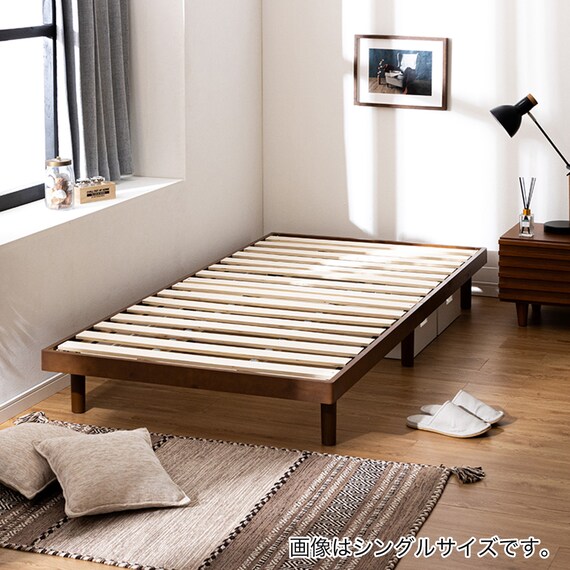 セミダブル 脚付きすのこベッド (SRN2 BR) 1枚目画像