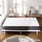 ダブル マットレス付き脚付きすのこベッド (SRN2 ホワイト / SLT01) 2枚目画像