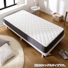 ダブル マットレス付き脚付きすのこベッド (SRN2 ホワイト / SLT01) 3枚目画像