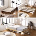 ダブル マットレス付き脚付きすのこベッド (SRN2 ホワイト / SLT01) 5枚目画像