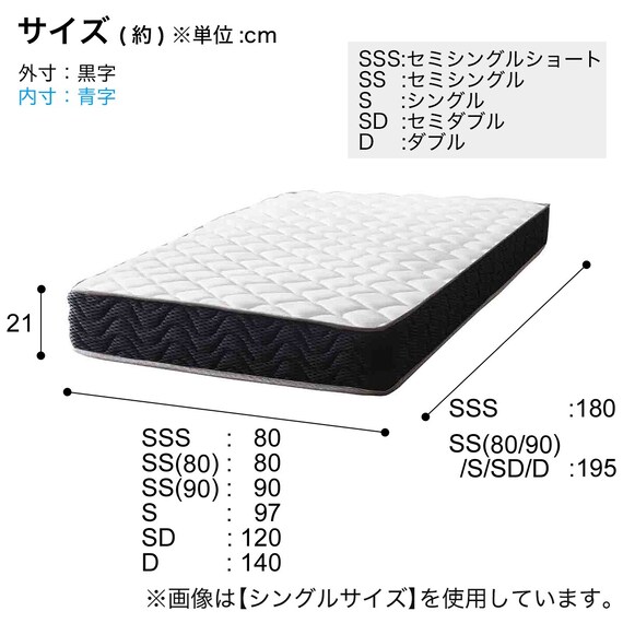 ダブル 脚付きすのこベッドとマットレスセット (SRN2 ブラウン / RRS ポケットコイル) 29枚目画像