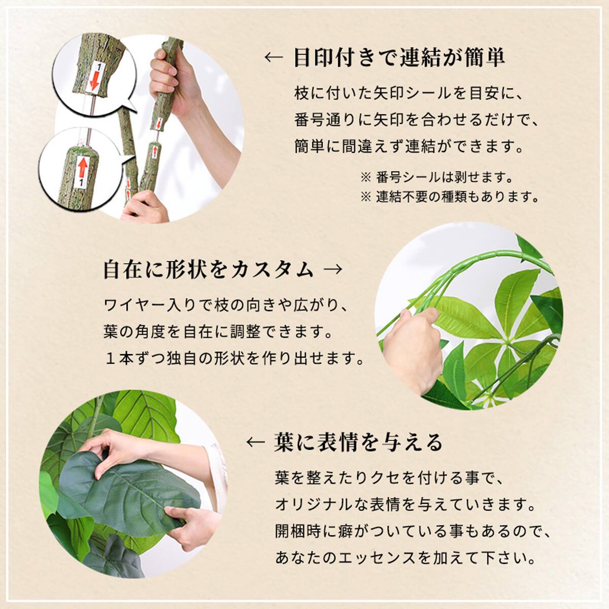 大型フェイクグリーン 195cm (パキラ SN) | ニトリネット【公式】 家具
