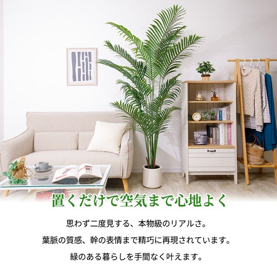 大型フェイクグリーン 200cm (ヤシの木 SN) 2枚目画像