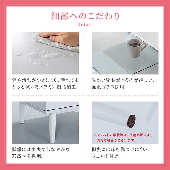 ドレッサーテーブル(80 MCL マーブル) 17枚目画像