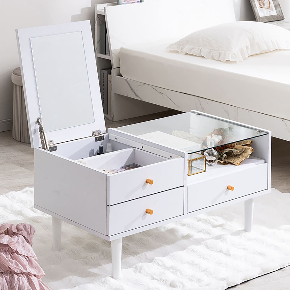 ニトリ ドレッサーテーブルホワイト ガラス天板 楽天市場】ホワイト ニトリ ドレッサーの通販