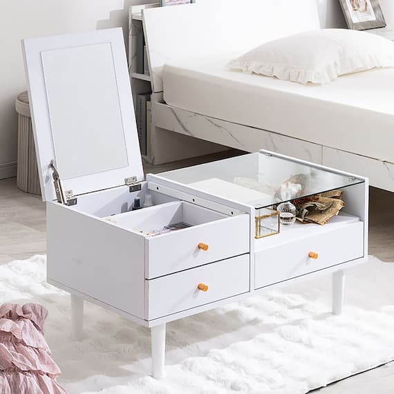 ドレッサーテーブル(80 MCL ホワイト) 1枚目画像