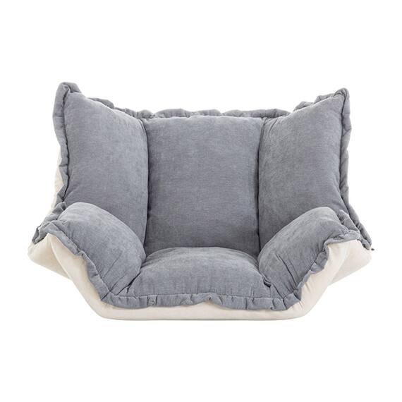 フリル座椅子(ムール 1P ライトグレー) 16枚目画像