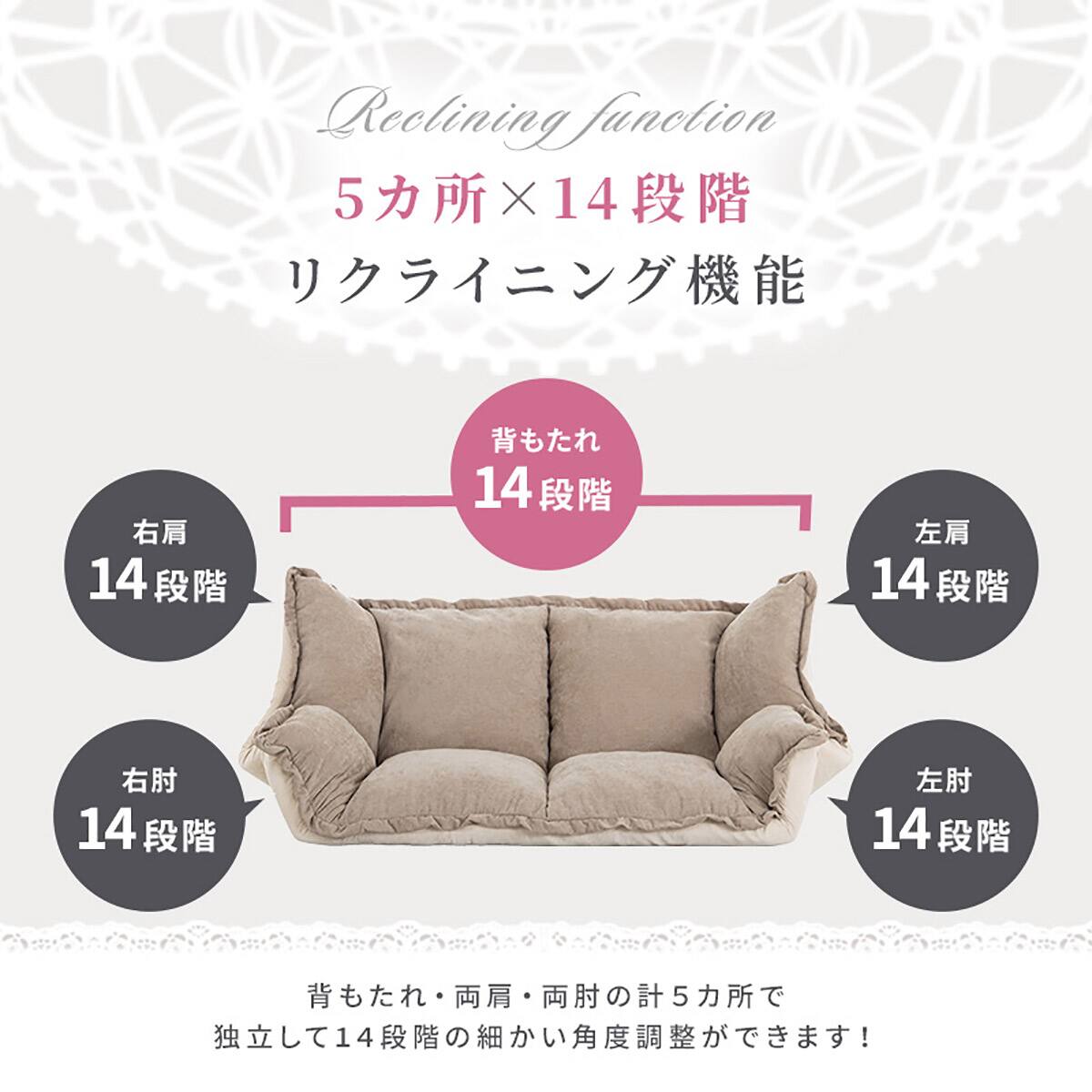 フリル座椅子(ムール 2P ピンク) | ニトリネット【公式】 家具