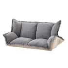 フリル座椅子(ムール 2P ライトグレー) 1枚目画像