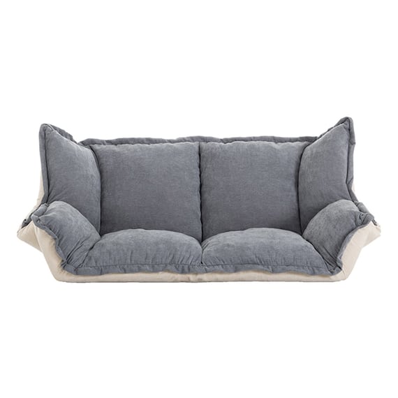 フリル座椅子(ムール 2P ライトグレー) 16枚目画像