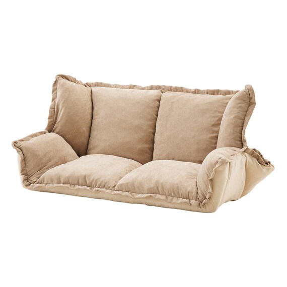 フリル座椅子(ムール 2P ベージュ) 1枚目画像