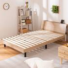 サイド収納＋2口コンセント付き すのこベッド(シングル ナチュラル) 1枚目画像