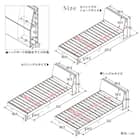 サイド収納+2口コンセント付き すのこベッド(シングル ナチュラル) 13枚目画像