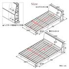 サイド収納＋2口コンセント付き すのこベッド(シングル ナチュラル) 14枚目画像