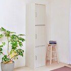 シンプル3ドアキャビネット (FUL WH) 1枚目画像