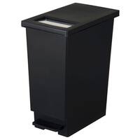 便利なプッシュフタ付きペダルペール 45L(ブラック)