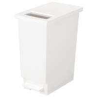 便利なプッシュフタ付きペダルペール 45L(ホワイト)