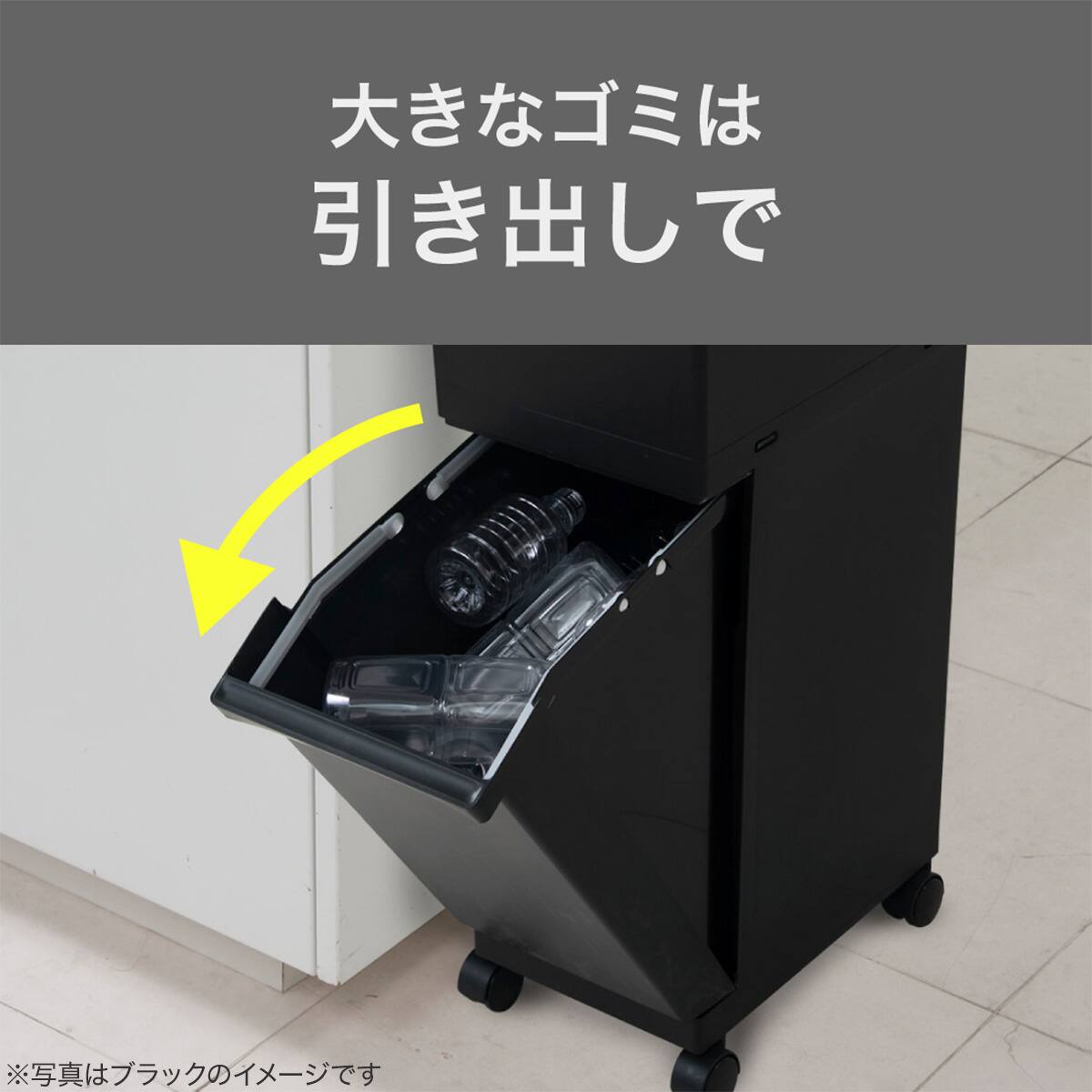 便利なプッシュフタ付き分別ペール 2段 55L(ホワイト) | ニトリネット
