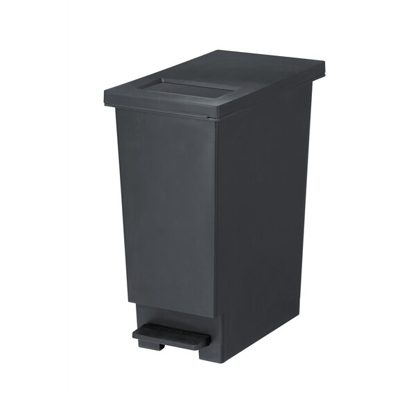 小窓付きスリムペダルペール 30(ブラック) 1枚目画像