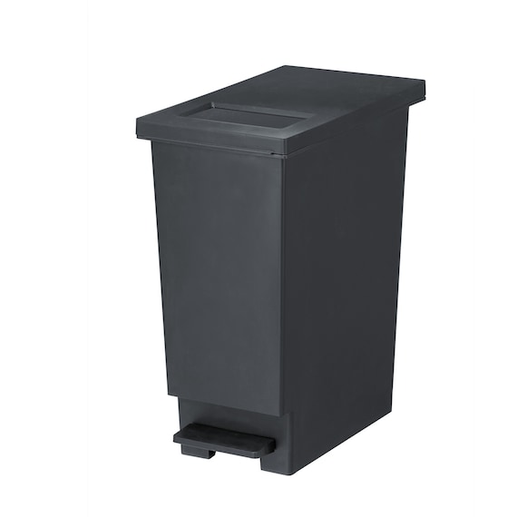 小窓付きスリムペダルペール 30(ブラック) 1枚目画像