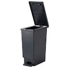 小窓付きスリムペダルペール 30(ブラック) 10枚目画像