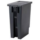 小窓付きスリムペダルペール 30(ブラック) 13枚目画像