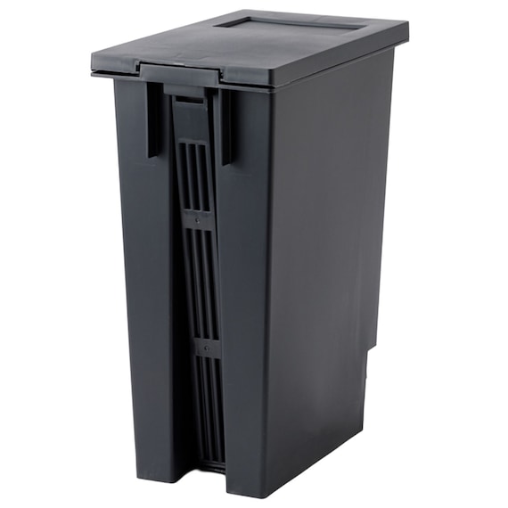 小窓付きスリムペダルペール 30(ブラック) 13枚目画像