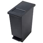 小窓付きスリムペダルペール 30(ブラック) 14枚目画像