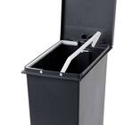 小窓付きスリムペダルペール 30(ブラック) 18枚目画像