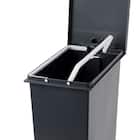 小窓付きスリムペダルペール 30(ブラック) 18枚目画像